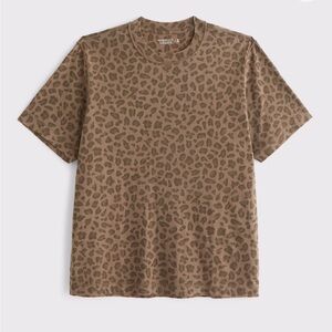 Abercrombie cheetah print oversize t-shirt-medium